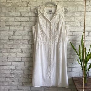 Yves Cossette Depeche Mode Sleeveless Lace Button Up Dress